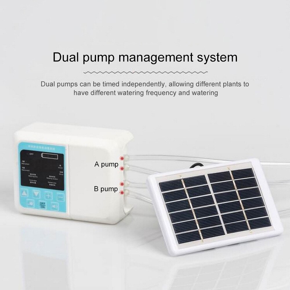 Intelligent Water Pump Solar Garden Automatic Watering Device Solar Energy Charging Timer System Potted Plant Drip Irrigation
