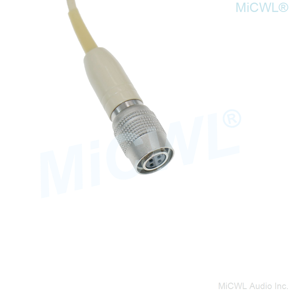 Double Ear Headset Face Microphone For Audio-Technica ATW Series BeltPack Wireless Hirose 4Pin Plugs