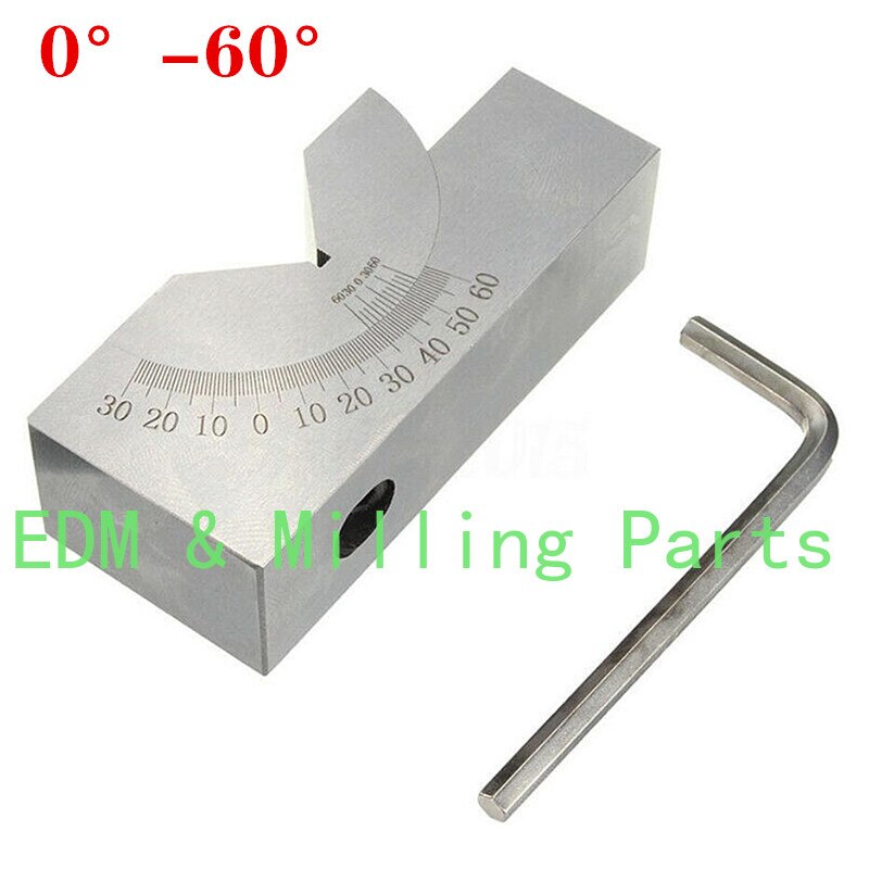 CNC Milling Precision Mini Adjustable Angle V Block 0-60 Degree Vice Grip Holding Clamp For Bridgeport Mill Part