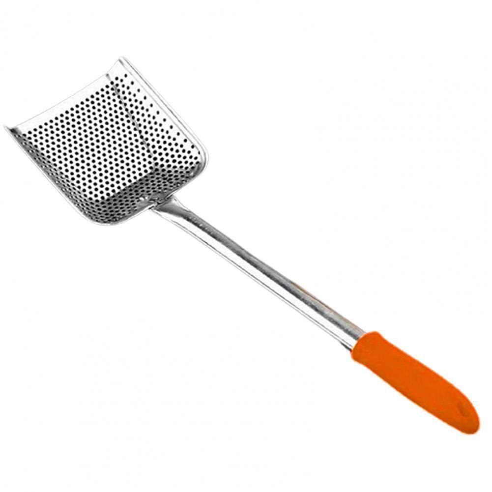 Edelstahl Stanzen Lange Griff Spachtel Sieb Küche Kochen Sieb
