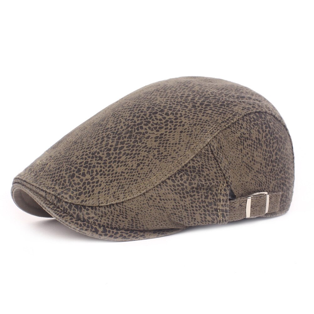 Klassieke Python Krantenverkoper Caps Heren Mode Wilde Baret Hoed Driver Gorras Planas Platte Cap Retro Hip Hop Piekte Hoeden Voor vrouwen Boinas: Dark Khaki