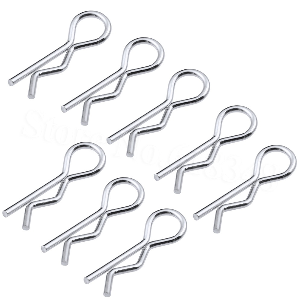 50pcs Large RC Body 1/8 Clips Pins Metal For Truck Buggy 1:8 Shell Spare Parts Fit 1/5 Baja