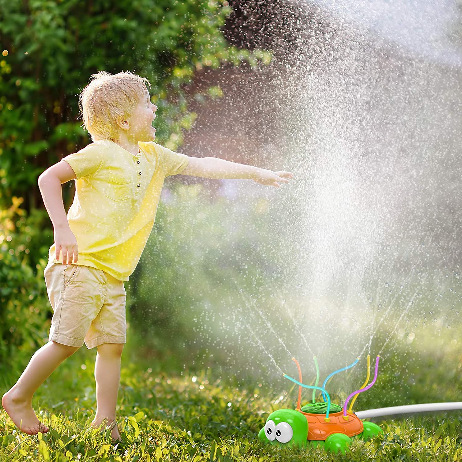 Outdoor Schildpad Water Sprinkler Speelgoed Voor Kinderen En Peuters Wiggle Buizen Spuiten Spatten Zomer Achtertuin Zwembad