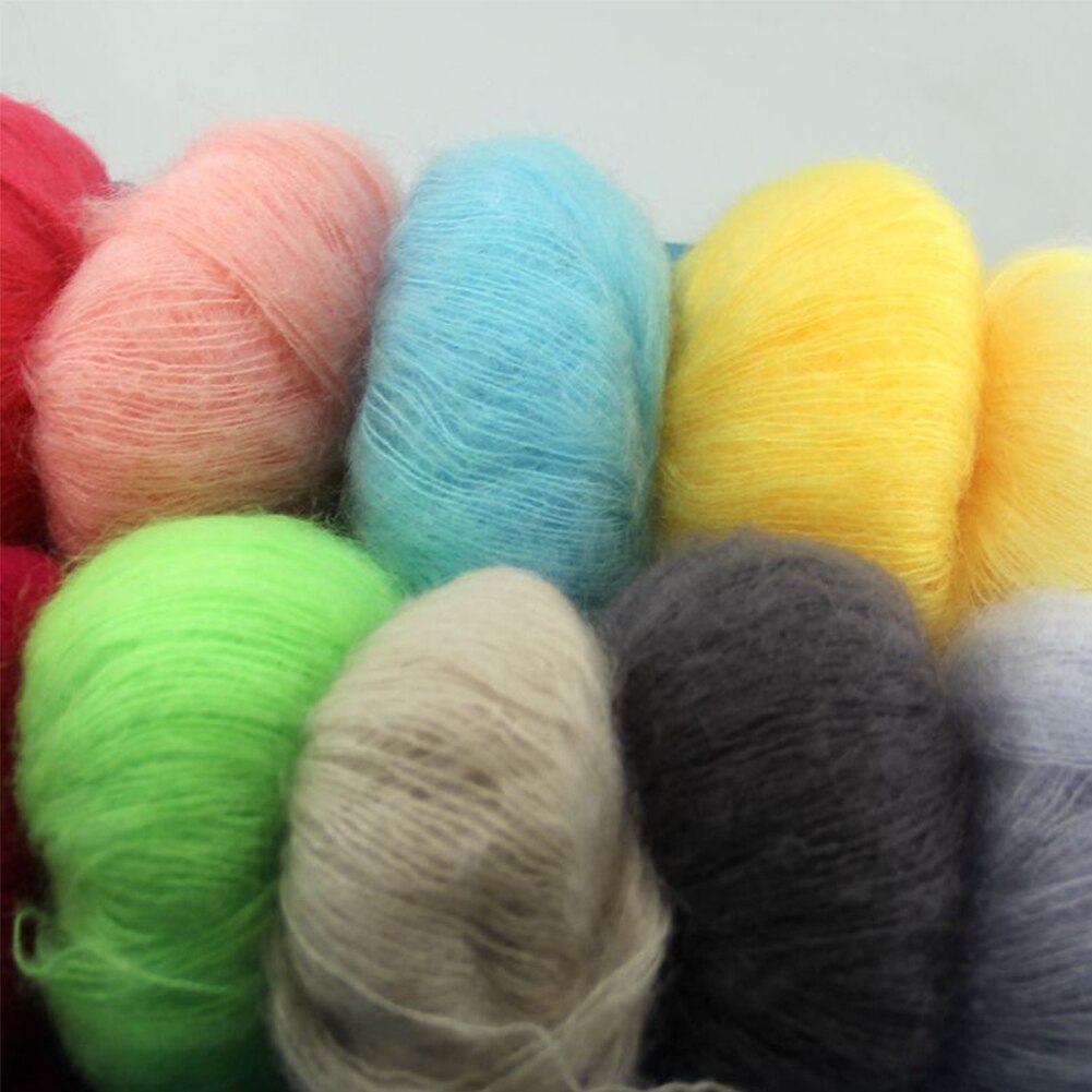 25g fil à tricoter Mohair laine à tricoter fil doux doigté bébé Crochet fil à tricoter fils Angora Crochet