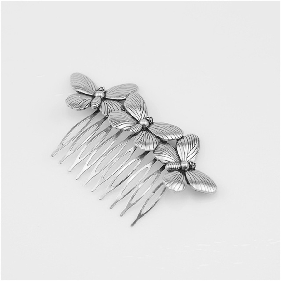 Korean Hair Side Combs French Hair Comb Straight Teeth Hair Clip Comb Twist Hair Comb Bridal Wedding Veil Comb Hair Accessories: Red