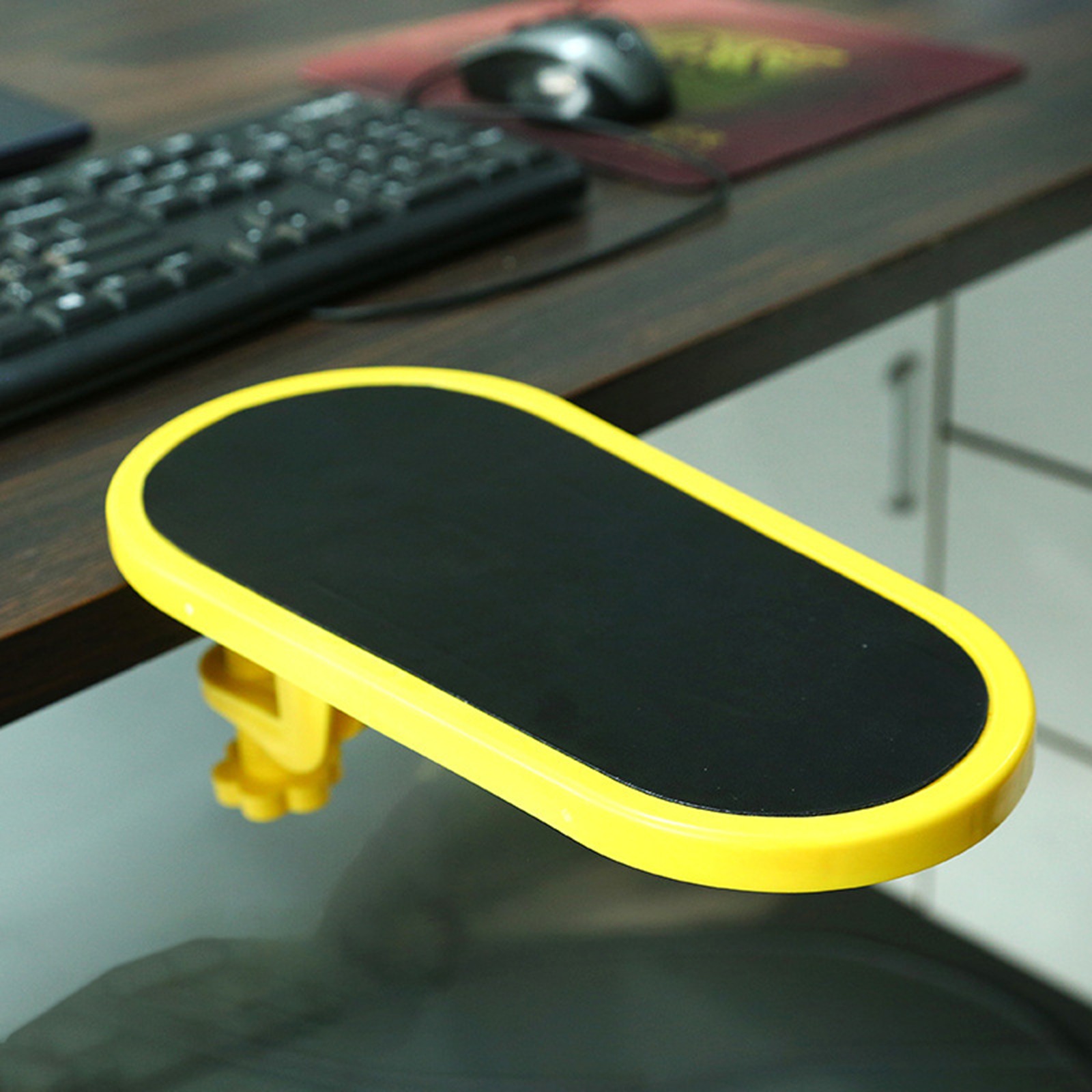 Ergonomic Wrist Rest Adjustable Pain Relief for Office Keyboard Mouse Pad Comfort Support Gaming Computer Armrest: Yellow