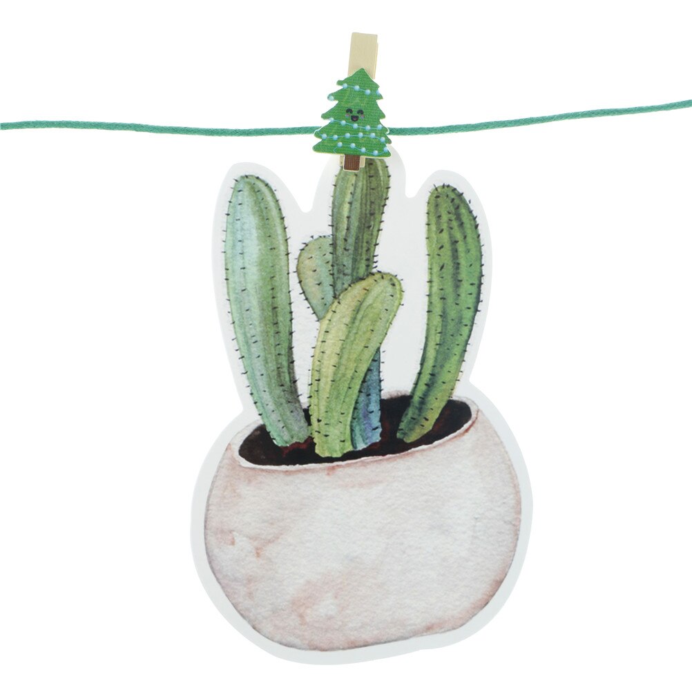 10pcs/lot Lovely Christmas Tree Wooden Clip Photo paper Clothespin Craft Clips Party Decoration Clip with Hemp Rope