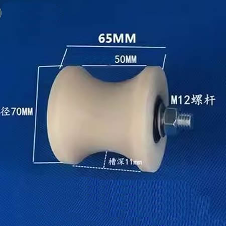 U-groef nylon katrol U-vormig Spoorwiel diameter 40 mm 50 mm 60 mm 70 mm 80 mm 120 mm Verschillende maten Geleidingsrol steunrol: Roze