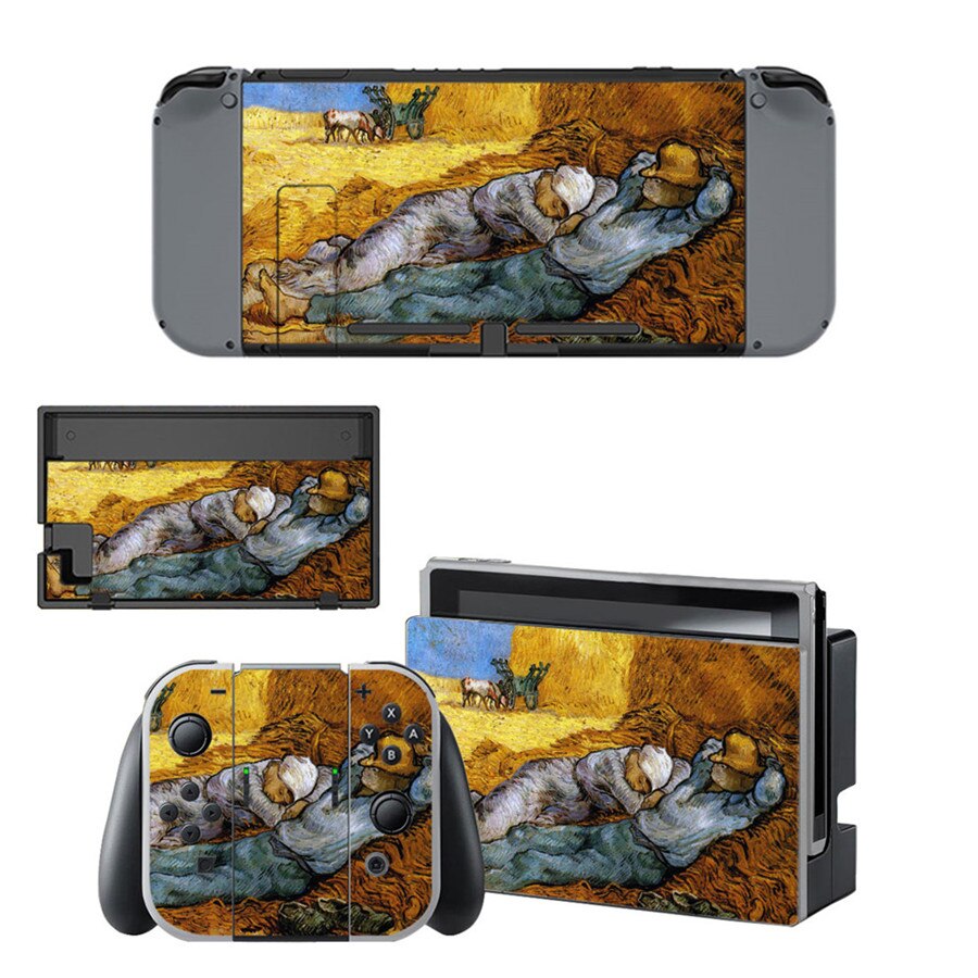 World Famous Oil painting Style Vinyl Decal Skin Sticker For Nintend Switch NS NX Console &amp; Joy-con Game Accessories: Style 15