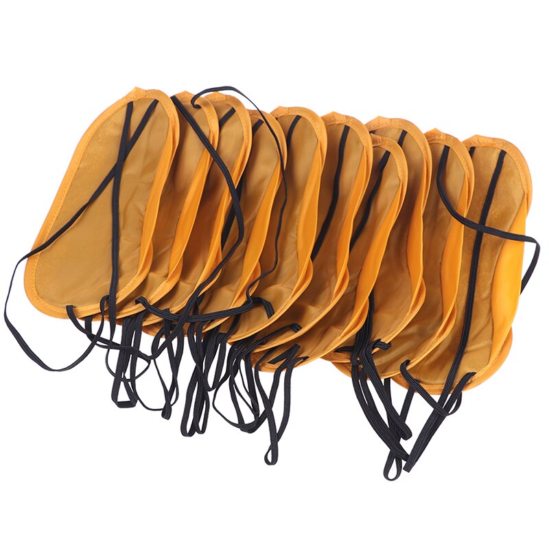 10Pcs Zachte Draagbare Blinddoek Reizen Reizen Slaapmasker Snelle Slapen Oogmasker Eyeshade Cover Schaduw Patch Vrouwen Mannen