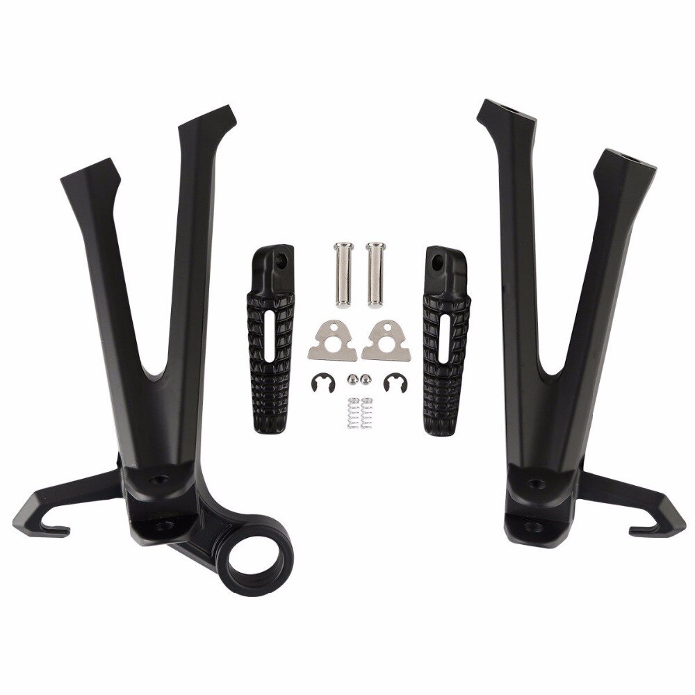Motorfiets Achter Passenger Voetsteunen Beugel Voor Suzuki Gsxr 600 750: Matte Black