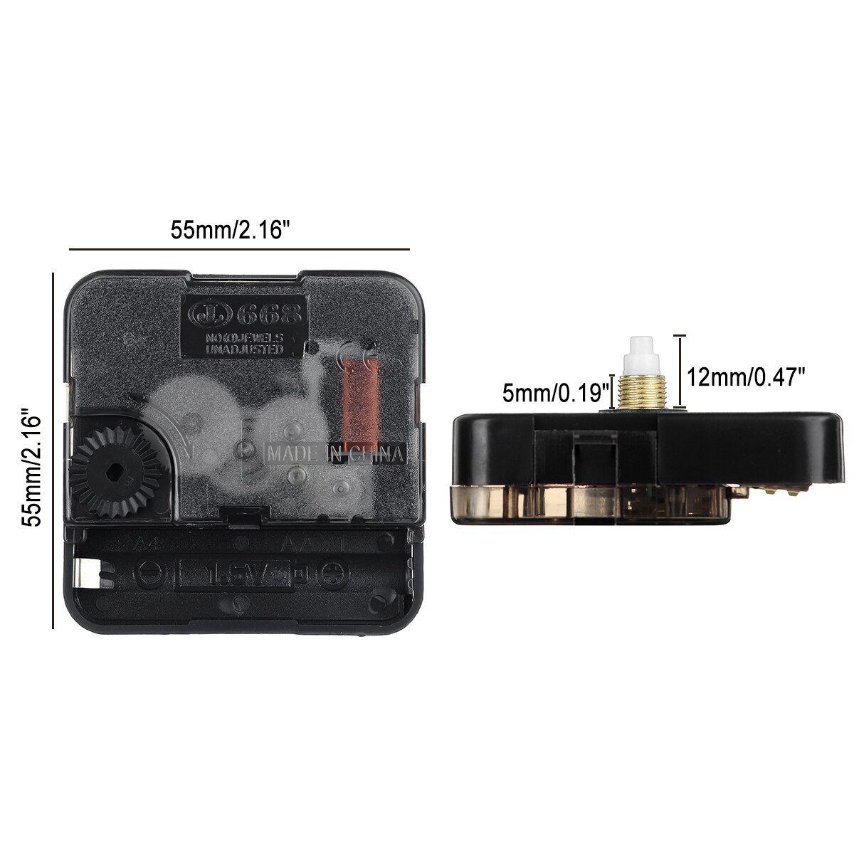 1Set Backward Reverse Running Quartz Clock Movement Mechanism Core Silent Mute Repair DIY Kit With Hook Replacement Hour Hand