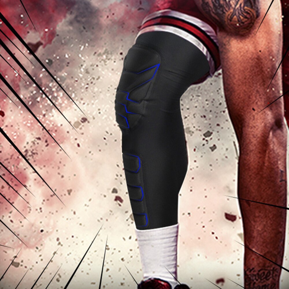 Einzigen Absturz Absorbieren Knie Unterstützung Lange Hülse Knie Pads Erwachsene Sport Bein befestigen Schutz für Basketball FußBall Wandern