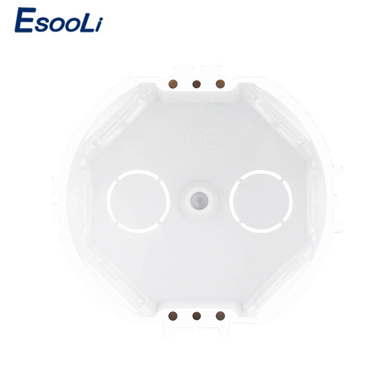 Esooli Polygonal EU European Standard Cassette Universal Wall Mounting Box for Wall Switch and Socket Back Box