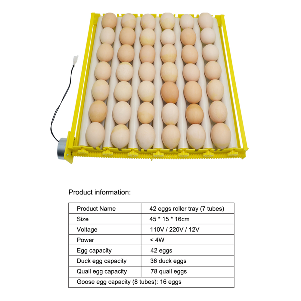 Automatic Egg Incubator Capacity 156/154/56/42/9 Duck Chicken Plastic Egg Tray Incubator Trays Hatching with Auto Turn Motor