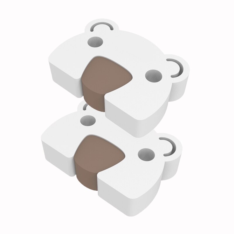 Door Stopper Baby Safety Cartoon Animal Thick Door Block Anti-Pinch Hand Kids Children Finger Protect White Eva Door Stoppers: 2PCS