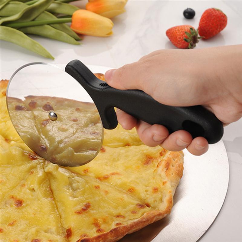 1 Set Stainless Steel Pizza Shovel Pizza Cutter Wheel Pizza Cutter Pie Cutter Pizza Shovel Handle Baking Shovel Pizza Transfer