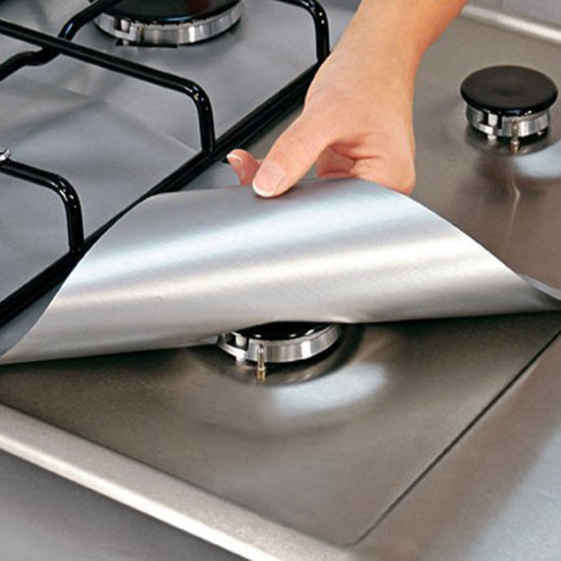 4 unids/set protectores de horno a Gas olla cubierta de alfombrilla de limpieza de la estufa de Gas de cocina Protector para la cocina utensilios de cocina Accesorios