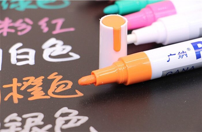 68Pcs Waterdichte Permanente Vette Verf Marker Pen Autobanden Loopvlak Cd Metalen Hout Schilderen Graffiti School Kantoorbenodigdheden: Orange marker 68pcs