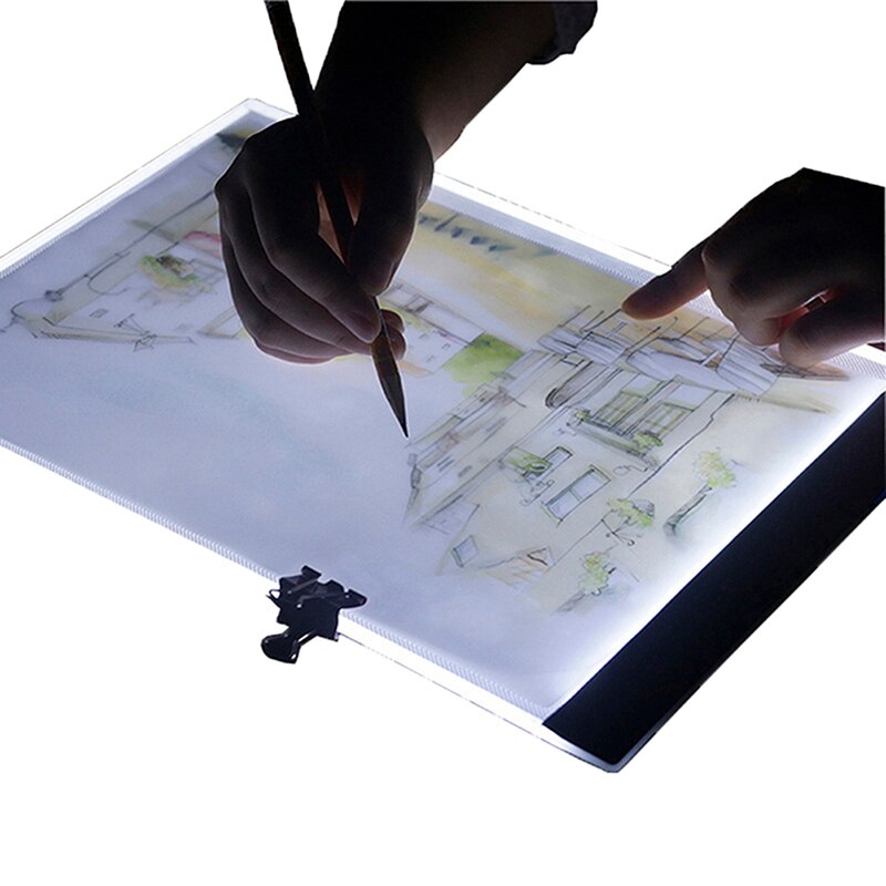 A5 Led Art Stencil Board Light Box Usb Tracing Tekening Tafel Verstelbare Pad