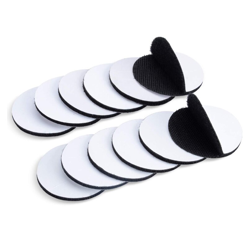 Points de fixation auto-adhésifs solides de 8cm, velcro noir, crochet et boucle, ruban adhésif pour drap de lit, tapis de canapé