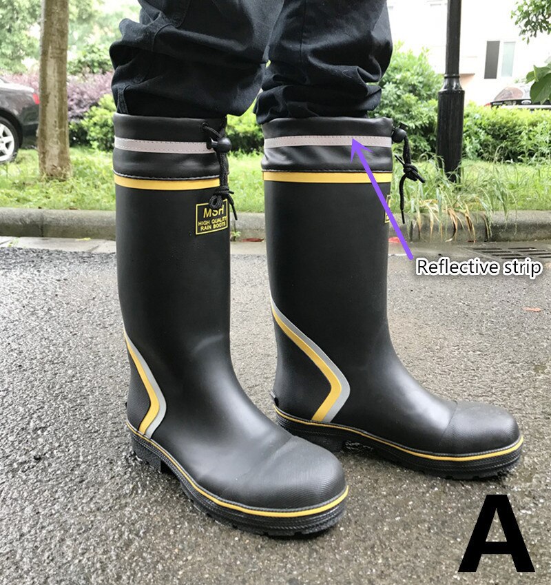 Steel Toe Anti-puncture Rubber Waterproof Boots Safety Non-slip Rain Water Shoes Men Aqua Wader Fishing Garden Car Wash Farm Mud: A / 37