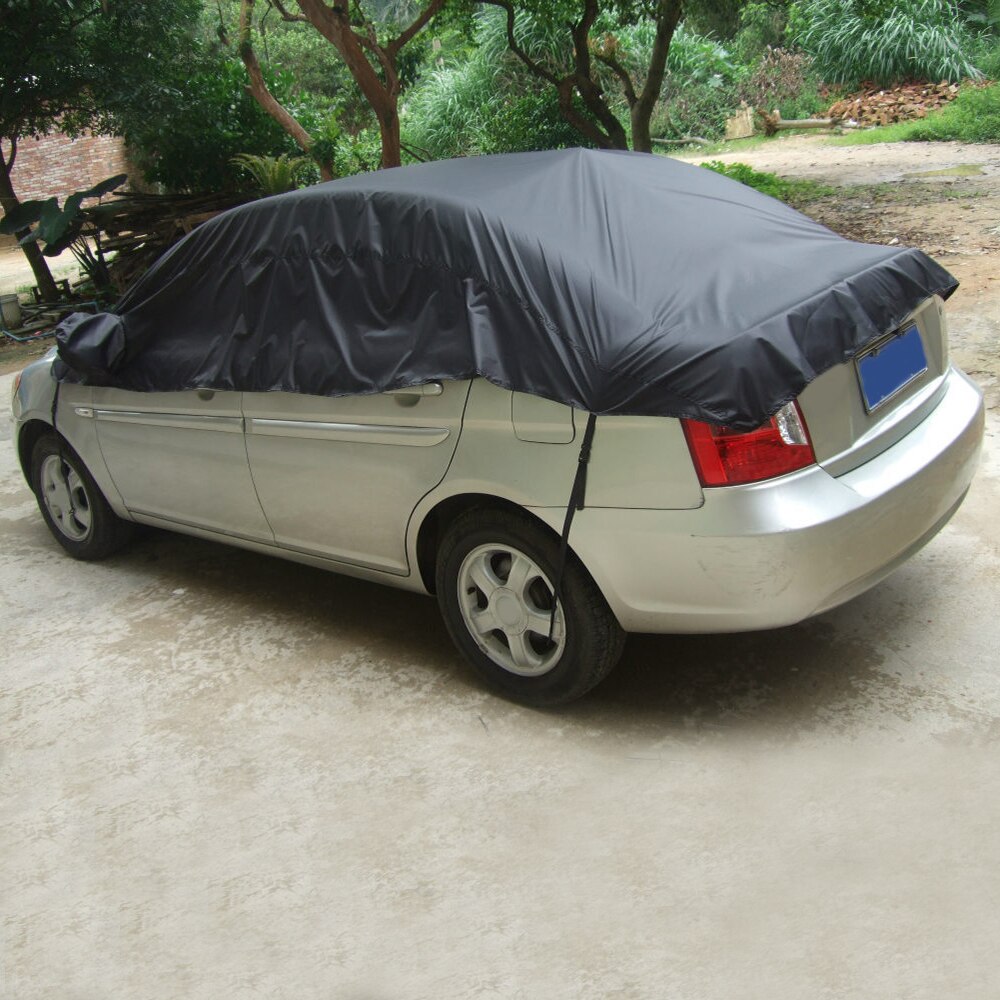 Universal Car Cover Sun UV Snow Dust Rain Resistant Half Covers 3 Sizes Car Protector Car Accessories