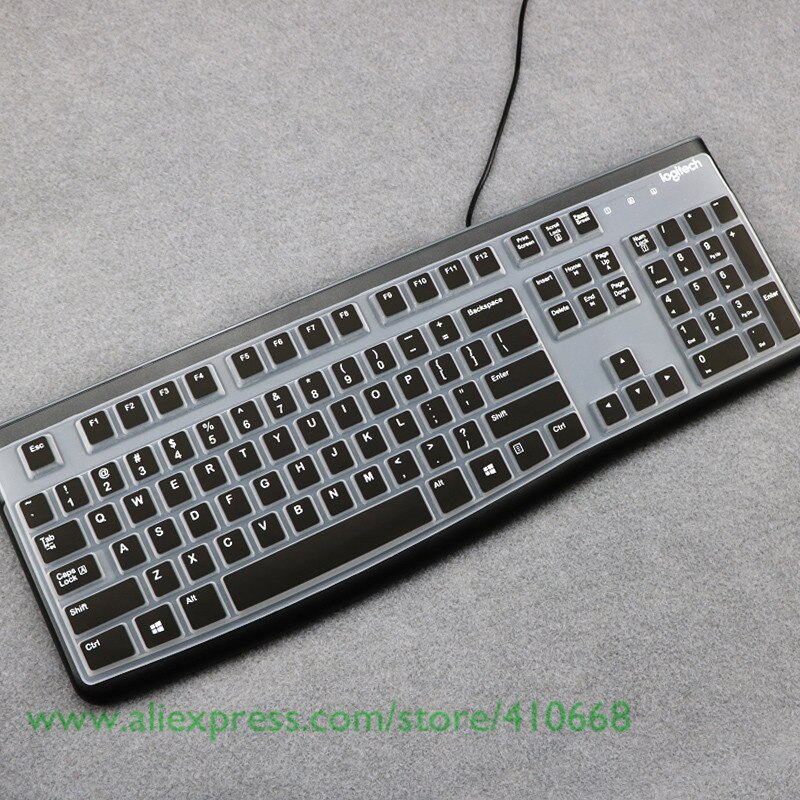 Wasserdichte Silikon Schreibtisch Tastatur Abdeckung Schutz Haut Für Logitech MK120 K120 Computer Staub Abdeckung Film