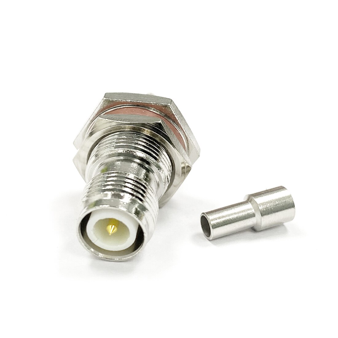 1pc RP-TNC Female Jack Nut RF Coax Convertor Connector Crimp RG316 RG174 LMR100 Straight Nickelplated