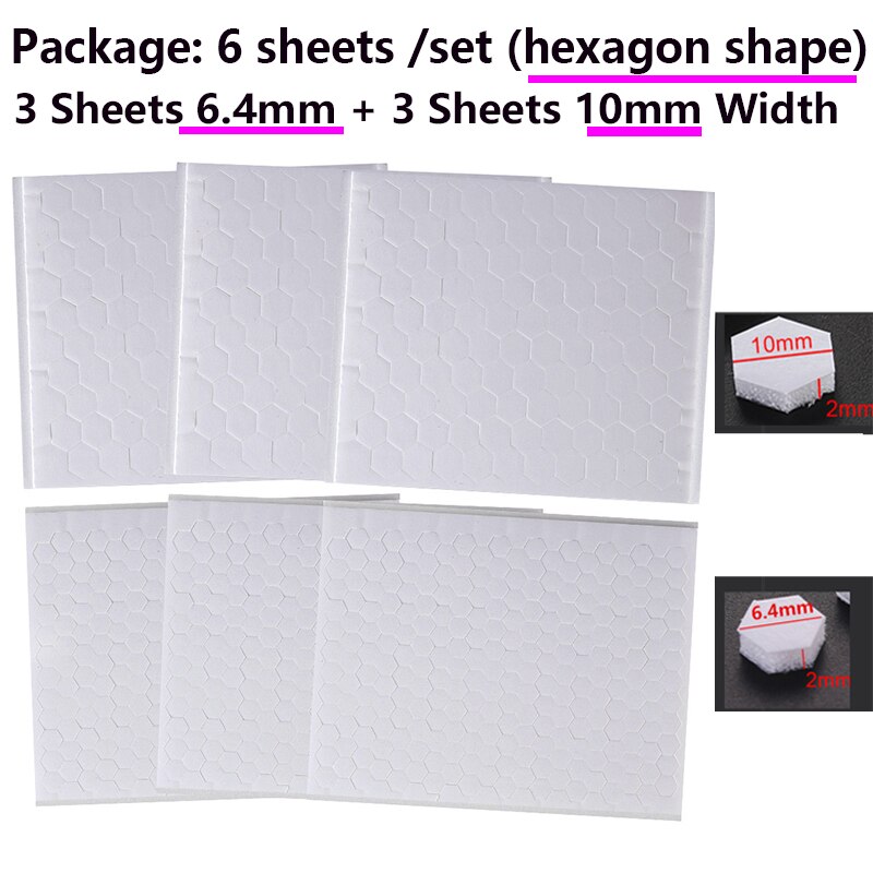 Bande adhésive Double face 3D en mousse, 3mm de profondeur, 5mm / 3mm de largeur, pour bricolage, fabrication de cartes Shaker, fournitures d&#39;artisanat pour Scrapbooking: 10mm and 6.4mm