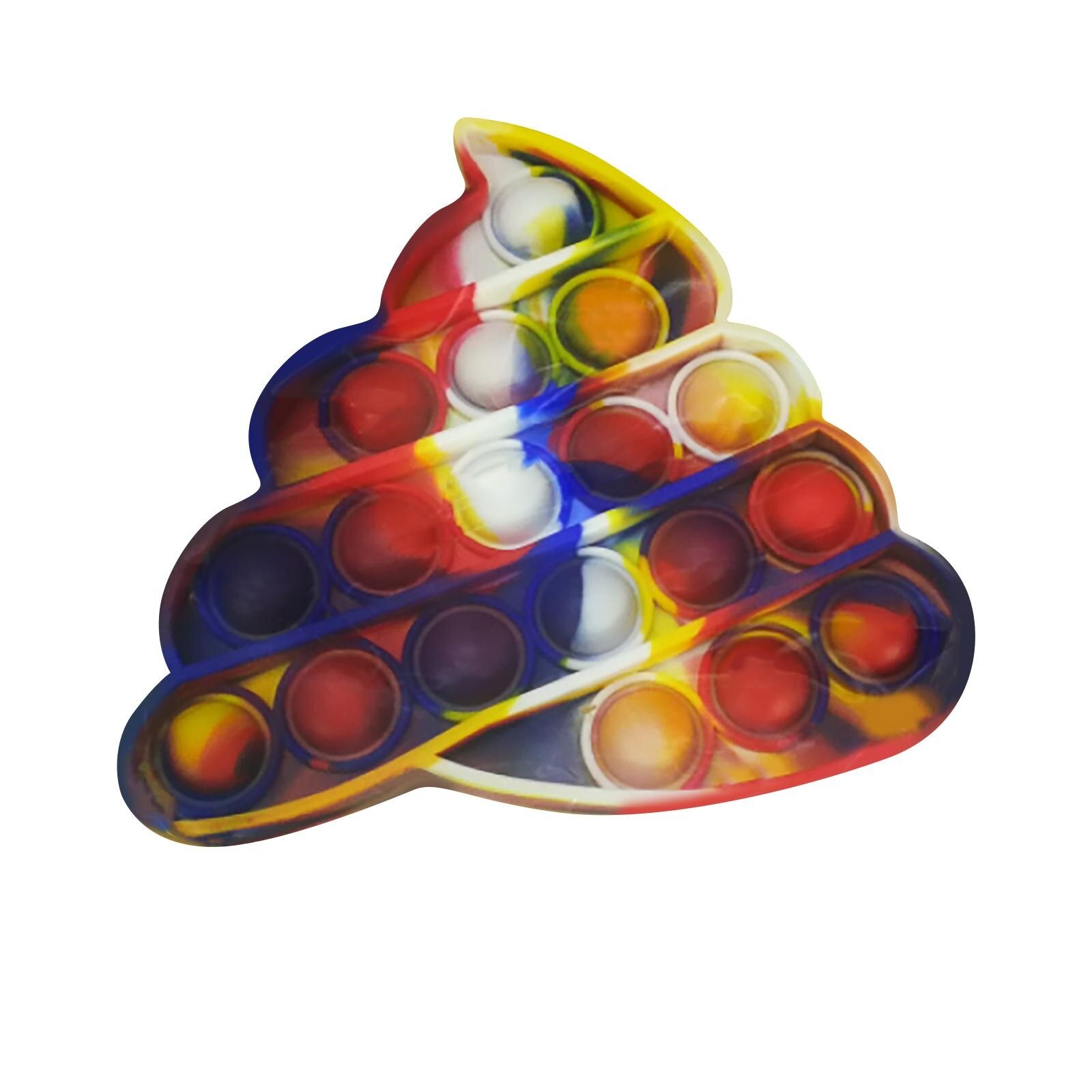 Rainbow Fidget Push Popss Bubble Sensory Squishy Stress Reliever Autism Needs Anti-stress Popss It Adult Children Squishy Toys: M