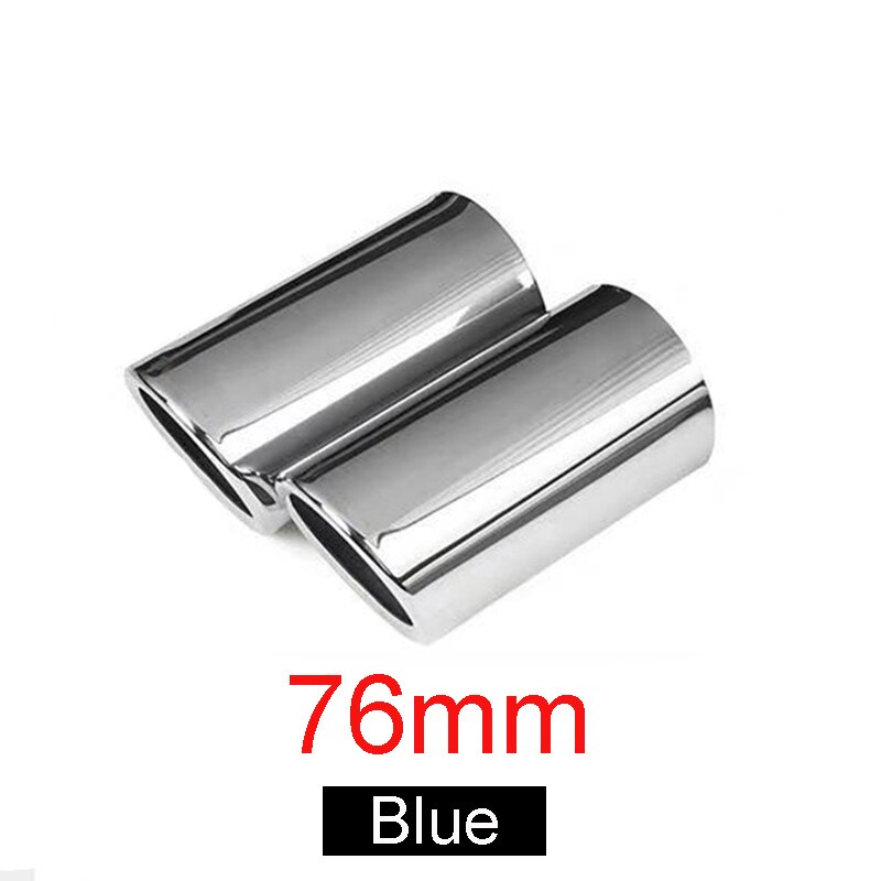 Exhaust Pipe Muffler Trim For Volkswagen Passat B7 CC Tiguan Exclusive Car Styling Stainless Steel 76mm: Silver-76mm