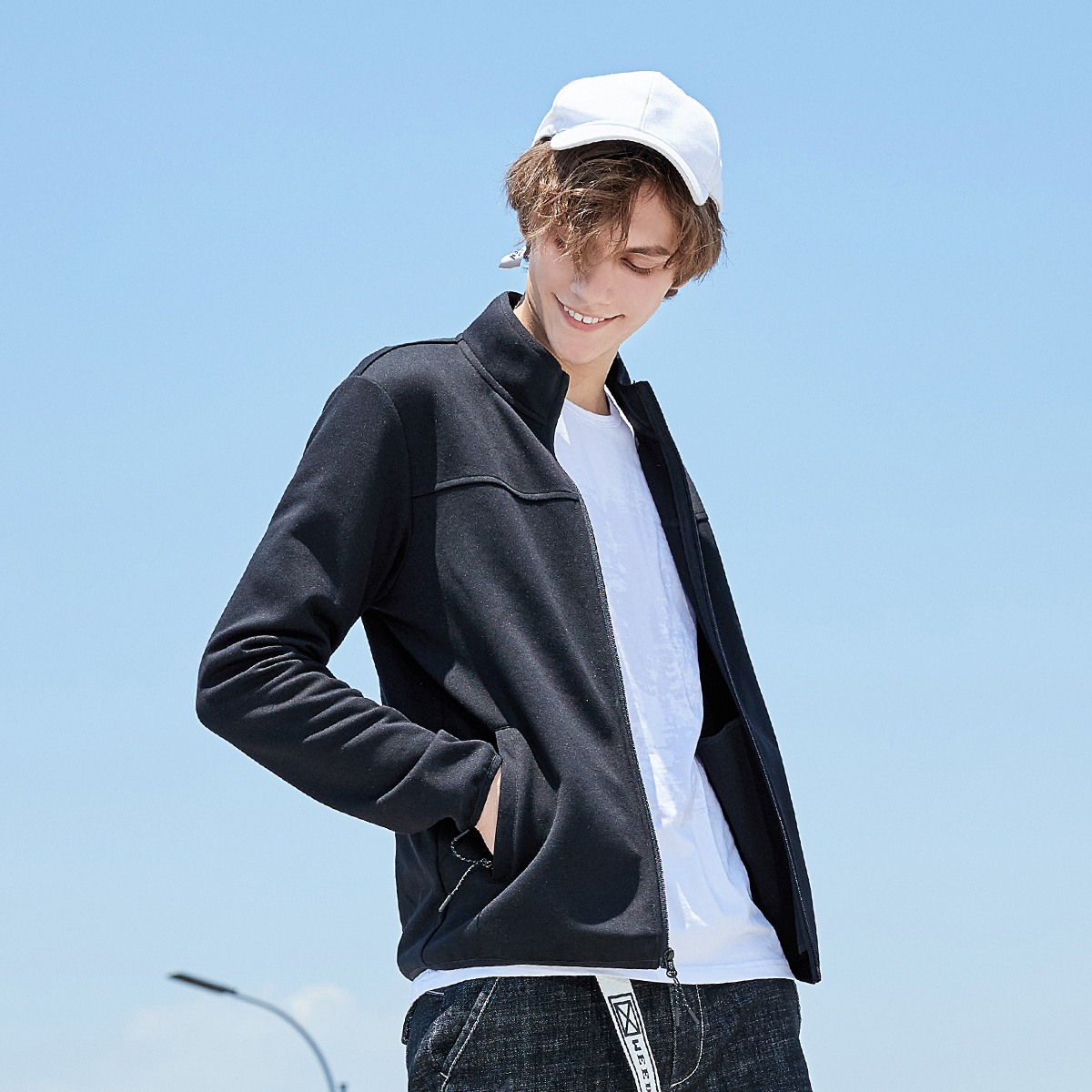Pioneer Camp – veste d&#39;automne et de printemps pour homme, manteau de supérieure, noir et gris, taille américaine, vêtements de décontractés,