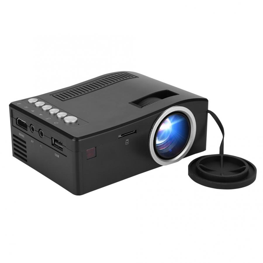 1080P Mini Projector AV/HDMI/USB/TF Home LED Projector 15-110in Projection with smart remote control