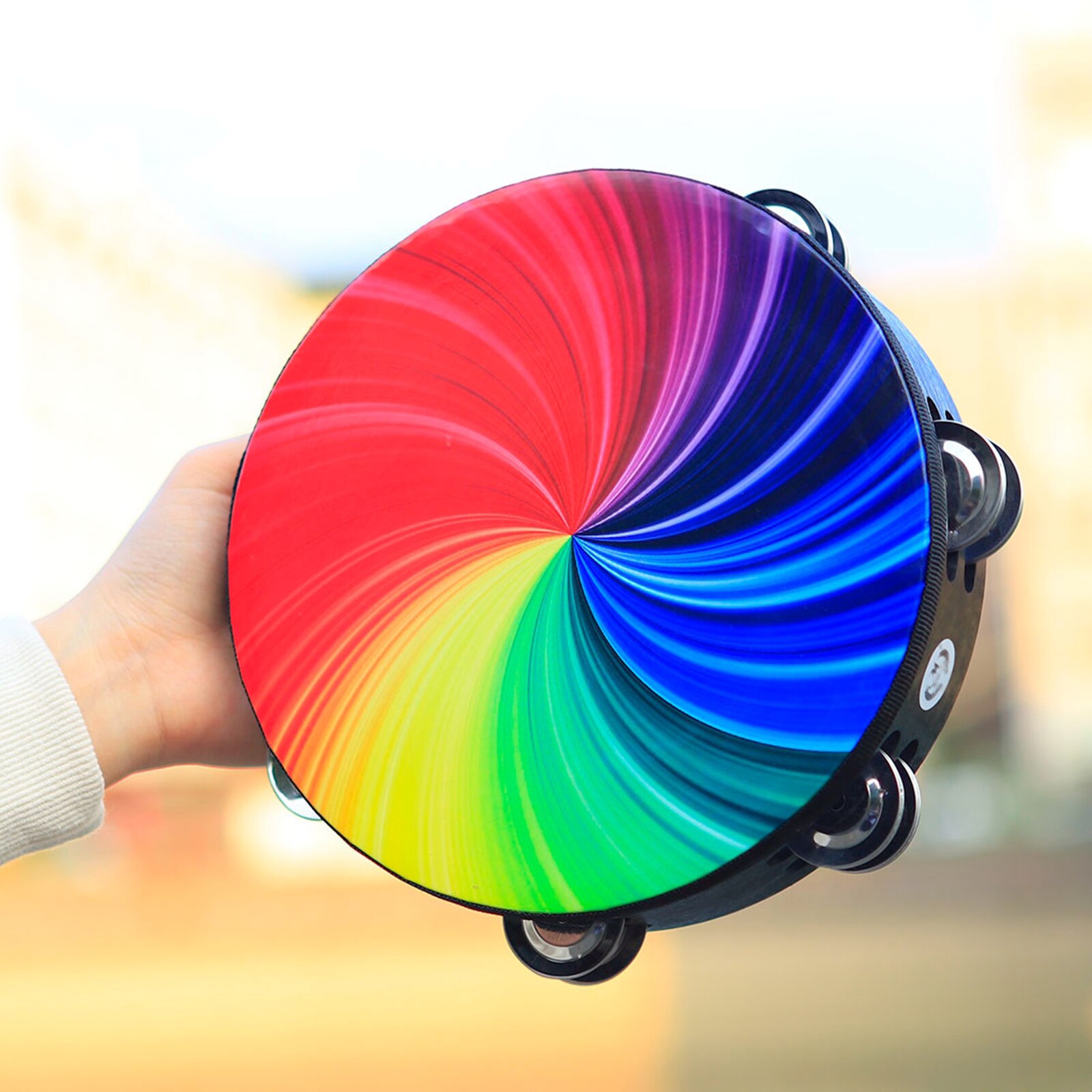 Tambourine 8Inch Double Row Jingle Tambourine Tamb... – Grandado