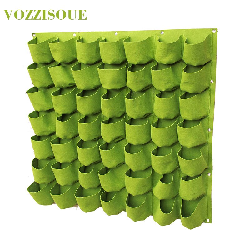 VOZZISOUE Muur Opknoping Planten Bonsai Zakken Planter Tuin Tas 9/18/25/36/49/ 56/64/81 zakken Verticale Tuin Groene Groeien Zakken