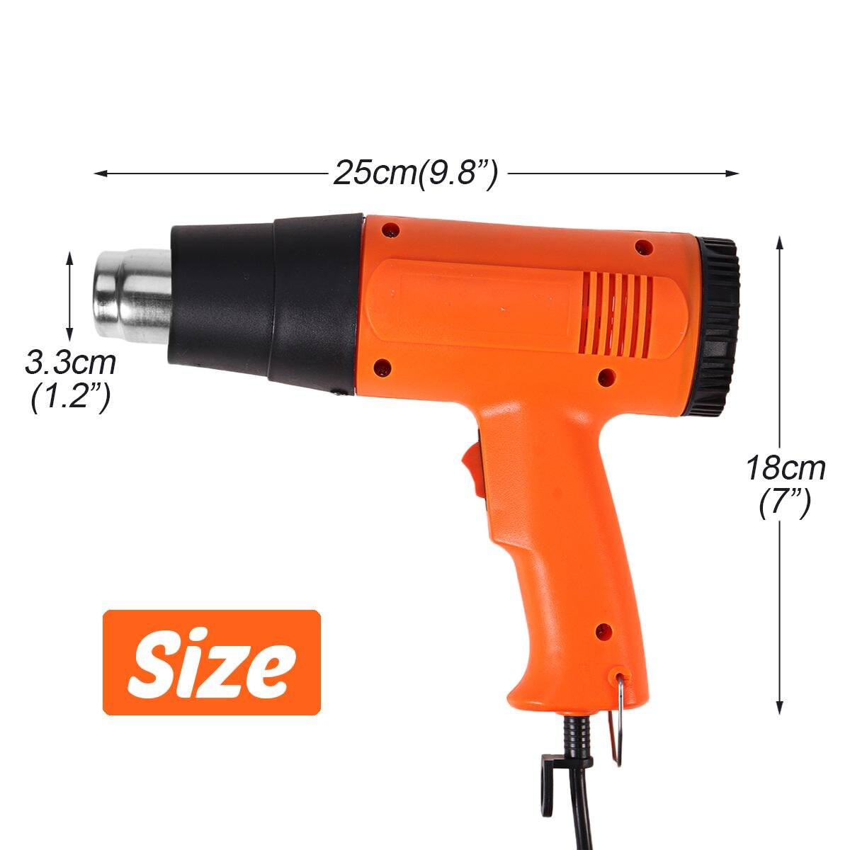 220v varmepistoler 2000w elektriske luftpistoler variabel 2 temperaturer industrielt elværktøj med fire dyser eu us stik: Universalstik