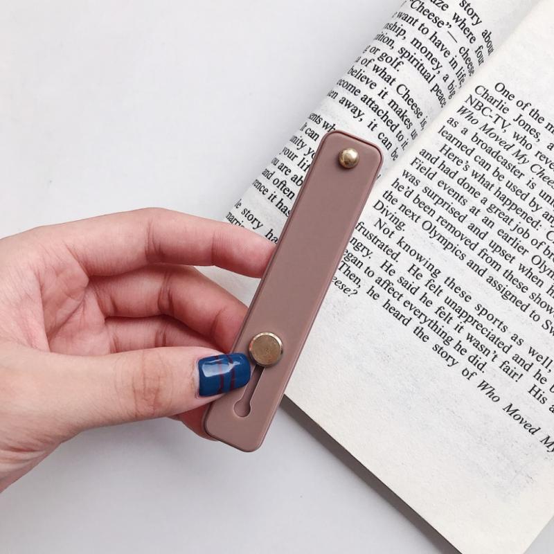 Plain Color Bracket Hand Band Grip Stand Push Pull Phone Holder Finger Ring For IPhone Huawei Samsung Strap Push Pull Grip Band: 17