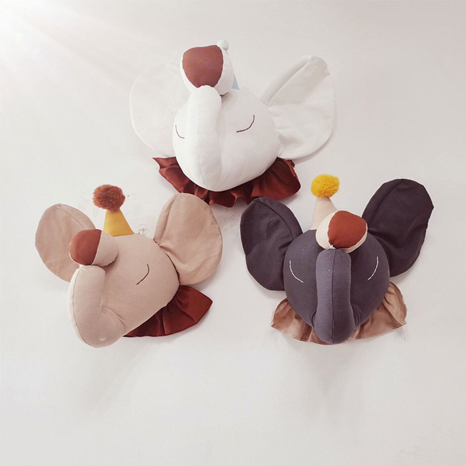 Dier Hoofd Olifant Muur Decor Opknoping Mount Knuffel Pluche Speelgoed Prinses Pop Meisje Kid Kinderkamer