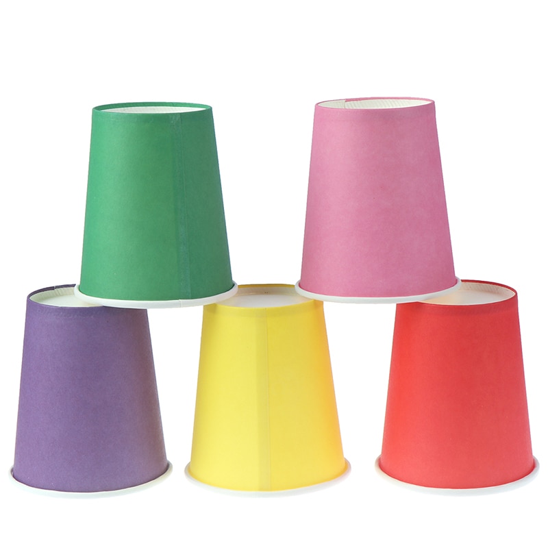 10Pcs Kleur Wegwerp Cups Handgemaakte Papier Cups Kleuterschool Diy Handgemaakte Materialen Huishoudelijke Koffiekopje Keuken Accessoires