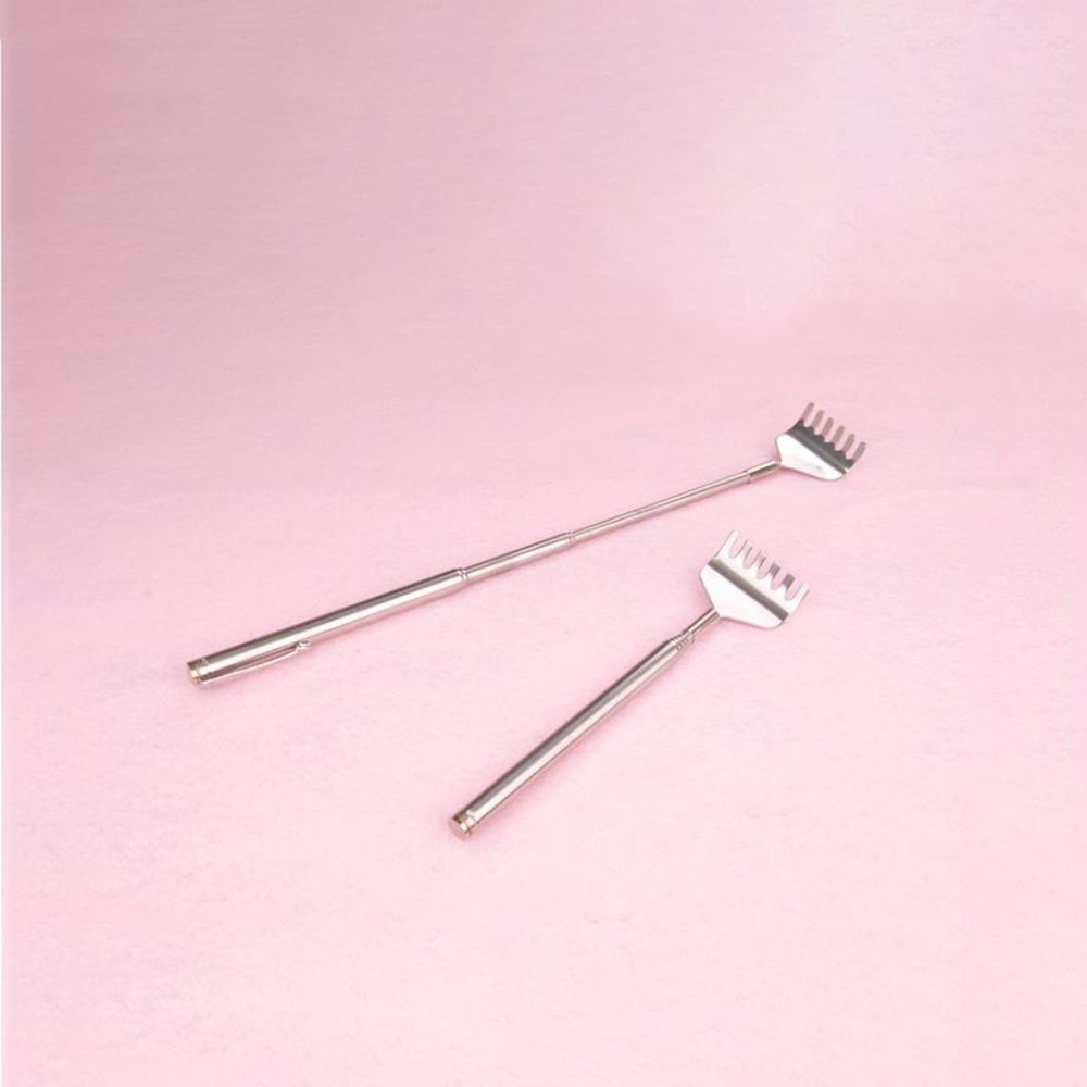 Roestvrijstalen telescopische verstelbare rugkrabber, draagbare massager, ontspanningsapparaat, uitschuifbare handzame rugkrabber, gezondheidszorg