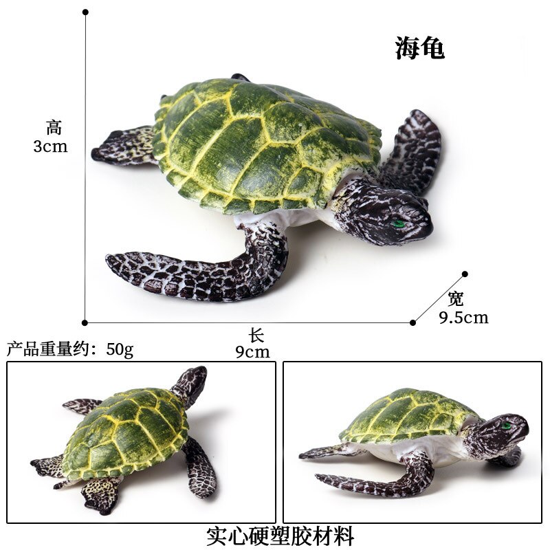 Simulatie Oceaan Dier Zeeschildpad Serie Model Action Figures Collection Miniatuur Cognitie Creativiteit Speelgoed Voor Kinderen: M-766