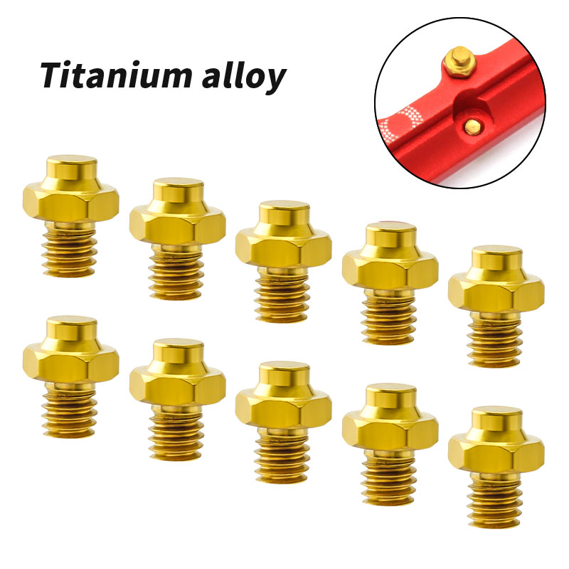 MUQZI 10pcs MTB Pedal Bolts M4 Pedal Screws Stainless steel Aluminum Alloy Titanium alloy Anti-skid Pedal Pin Bike Parts: VIOLET/紫罗兰