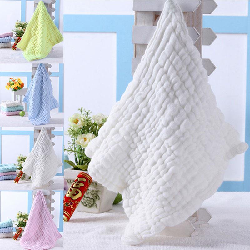 Soft Baby Burp Cloth Bath Towel Washcloth Keep Clean Baby Care Colorful: White