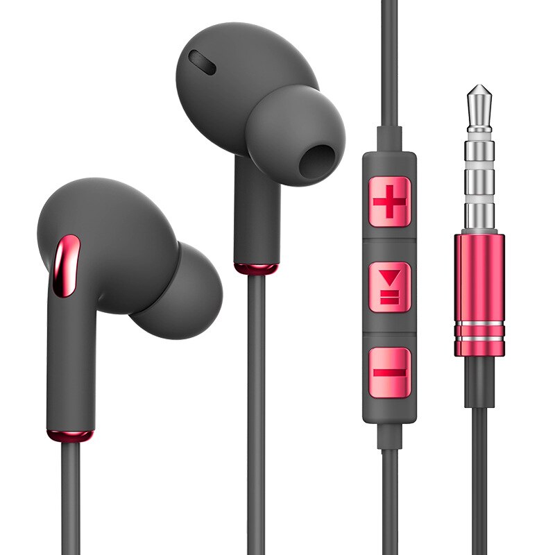 Eardeco Bedrade Mobiele Hoofdtelefoon Bass In Ear Hoofdtelefoon Met Microfoon Muziek Oortelefoon Oordopjes Stereo Sport Oortelefoon Headset Voor Telefoon: red-upgraded