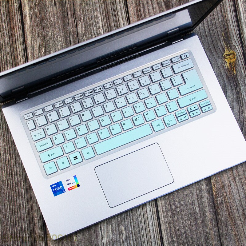 14 Inch Laptop Silicone Keyboard Cover Skin Protector For Acer Swift X SFX14-41G SFX14 41G / Acer Fun S3X Notebook: Gradual Skyblue