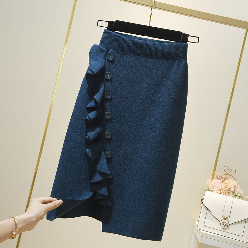 Womens Gebreide Rechte Rokken Solid Basic Dames Ho... – Vicedeal