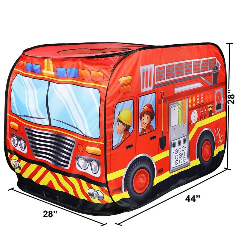 Tente de jeu pour enfants, tente de pompier, jeu de Police, camion de feu et voiture de Police, maison de jeu pour enfants, cabane à jouets pliable facile