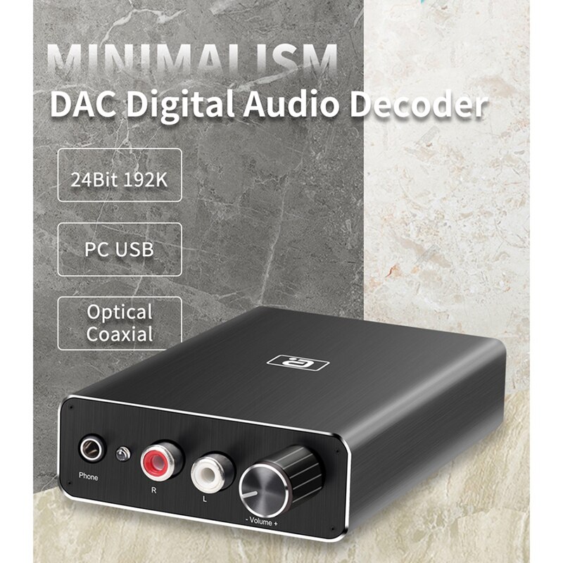 DA550 2.0 HIFI Optical Fiber Coaxial USB DAC Decoder 24BIT/192Khz DAC Headphone Decoder Digital Audio Amplifiers