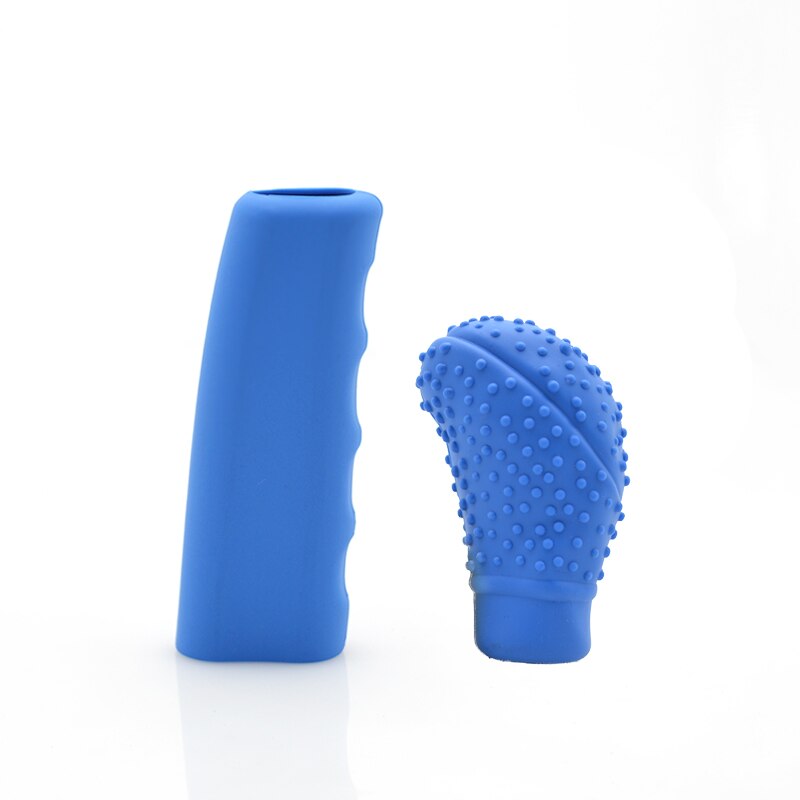 Car rubber Shift Gear Knob Cover Handbrake for Nissan TEANA QASHQAI BLUEBIRD SUNNY TIIDA PALADIN Geniss Juke X-Trail: B-blue